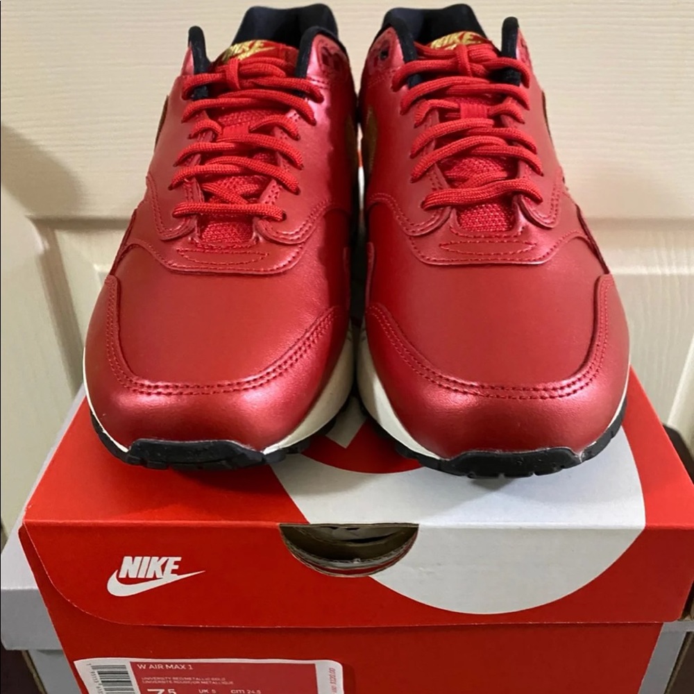 Nike Air Max 1 Metallic Red & Gold